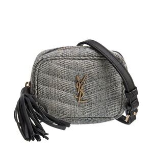 SOLD Saint Laurent denim Quilted Crossbody Bag